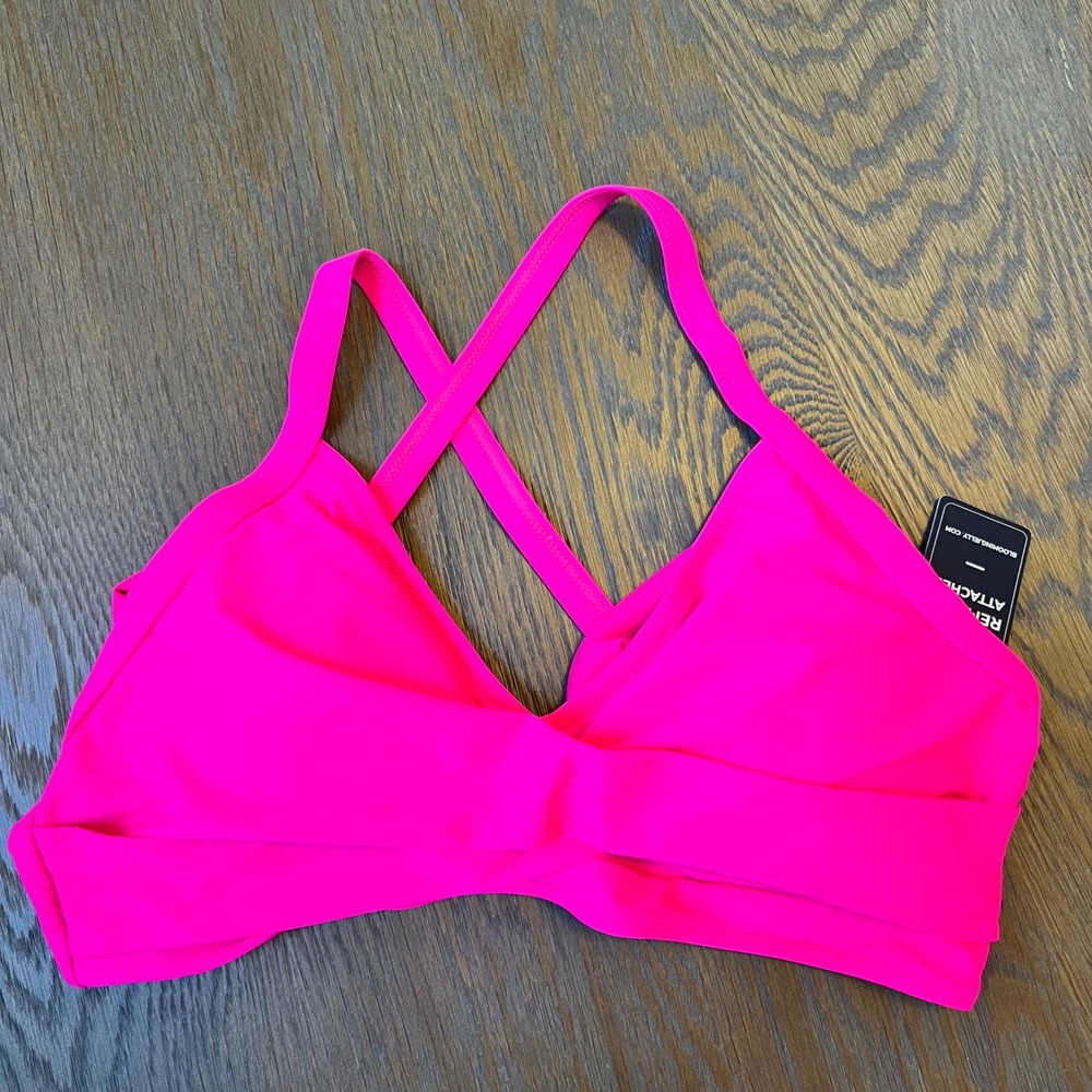 🌊Blooming Jelly‎ Pink Criss Cross Tie Back Swim Top Bikini Top Hot